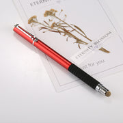 Universal 2 in 1 Multifunction Round Thin Tip Capacitive Touch Screen Stylus Pen, For iPhone, iPad, Samsung, and Other Capacitive Touch Screen Smartphones or Tablet PC(Red)