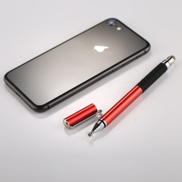 Universal 2 in 1 Multifunction Round Thin Tip Capacitive Touch Screen Stylus Pen, For iPhone, iPad, Samsung, and Other Capacitive Touch Screen Smartphones or Tablet PC(Red)