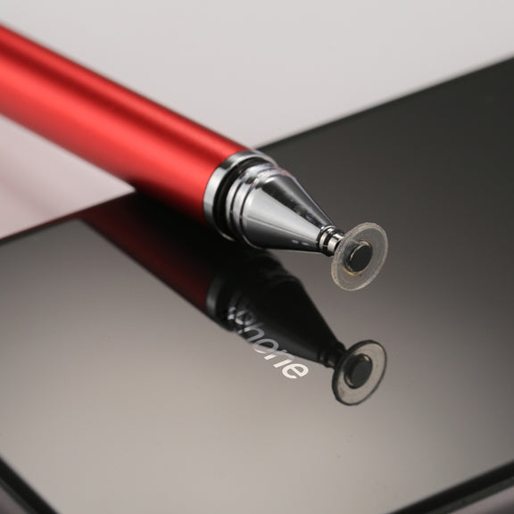 Universal 2 in 1 Multifunction Round Thin Tip Capacitive Touch Screen Stylus Pen, For iPhone, iPad, Samsung, and Other Capacitive Touch Screen Smartphones or Tablet PC(Red)