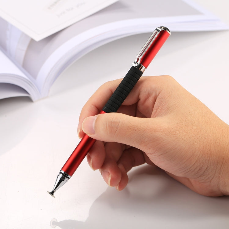Universal 2 in 1 Multifunction Round Thin Tip Capacitive Touch Screen Stylus Pen, For iPhone, iPad, Samsung, and Other Capacitive Touch Screen Smartphones or Tablet PC(Red)