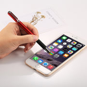 Universal 2 in 1 Multifunction Round Thin Tip Capacitive Touch Screen Stylus Pen, For iPhone, iPad, Samsung, and Other Capacitive Touch Screen Smartphones or Tablet PC(Red)