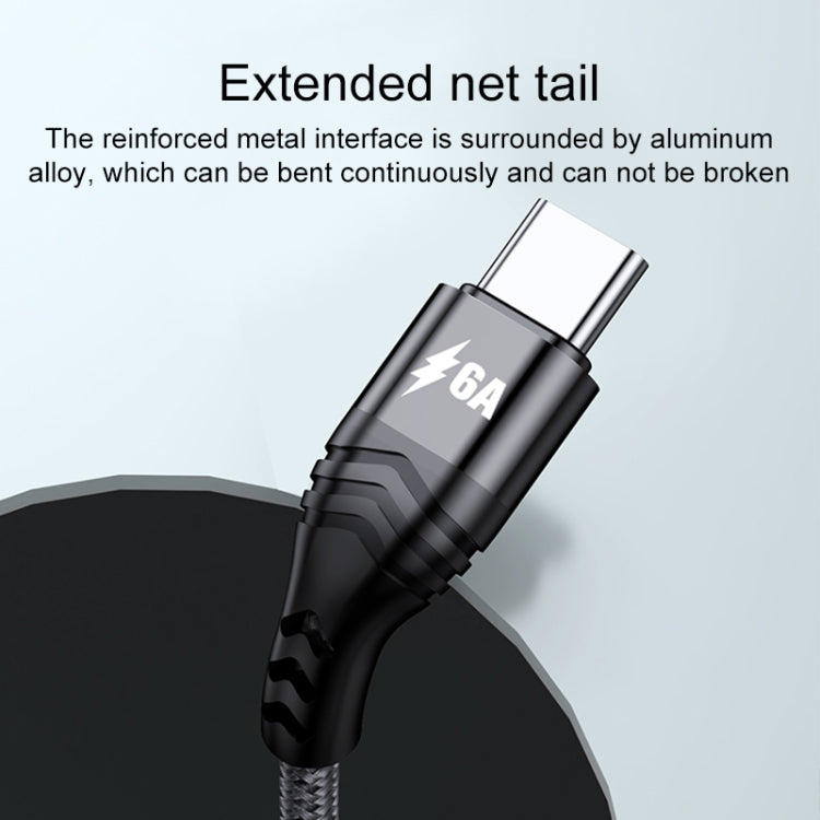 4 in 1 66W 6A USB to 8 Pin + Micro USB + Dual USB-C / Type-C Fast Charging Data Cable, Cable Length: 1.2m(Grey)