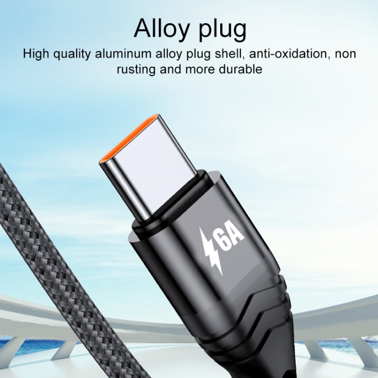 4 in 1 66W 6A USB to 8 Pin + Micro USB + Dual USB-C / Type-C Fast Charging Data Cable, Cable Length: 1.2m(Black)