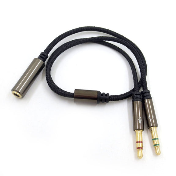 ZS0135 2 in 1 For SteelSeries Arctis 3 / 5 / 7 Earphone Audio Cable + Earphone Adapter Cable Set