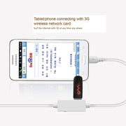 OTG-Y-03 USB 2.0 Male to Micro USB Male + USB Female OTG Charging Data Cable for Android Phones / Tablets with OTG Function, with Switch, Length: 1.1m(White)
