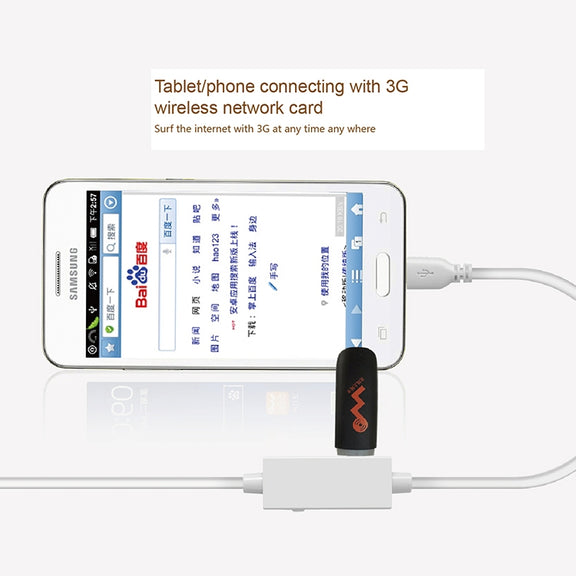 OTG-Y-03 USB 2.0 Male to Micro USB Male + USB Female OTG Charging Data Cable for Android Phones / Tablets with OTG Function, with Switch, Length: 1.1m(White)