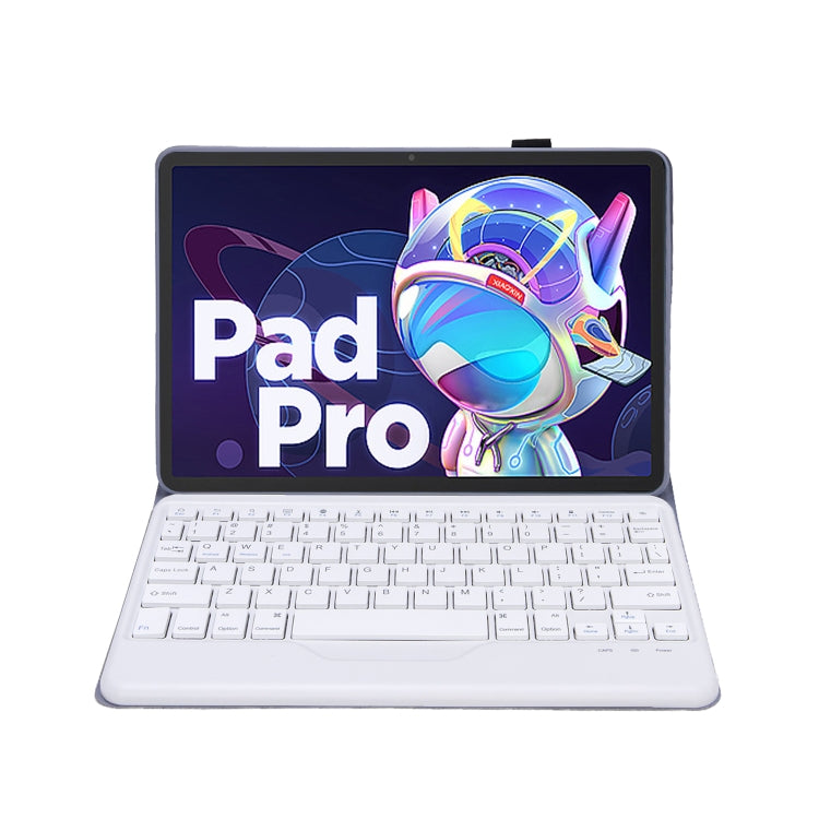 AM20-B Lambskin Texture Ultra-thin Bluetooth Keyboard Leather Tablet Case For Lenovo Xiaoxin Pad 2022 10.6 inch/Tab M10 Plus 10.6 3rd Gen 2022(Purple)