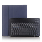 For iPad 10th Gen 10.9 2022 A10B Lambskin Texture Ultra-thin Bluetooth Keyboard Leather Tablet Case with Pen Slot(Dark Blue)
