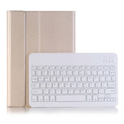 For iPad 11 2025 / 10th Gen 10.9 2022 A10B Lambskin Texture Ultra-thin Bluetooth Keyboard Leather Tablet Case with Pen Slot(Gold)