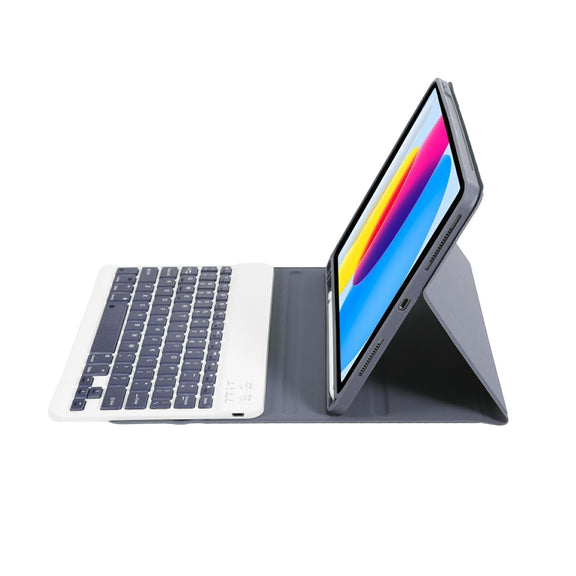 For iPad 11 2025 / 10th Gen 10.9 2022 A10B Lambskin Texture Ultra-thin Bluetooth Keyboard Leather Tablet Case with Pen Slot(Purple)