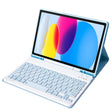 For iPad 10th Gen 10.9 2022 A10B Lambskin Texture Ultra-thin Bluetooth Keyboard Leather Tablet Case with Pen Slot(Baby Blue) - Universal by PMC TechLife | Online Shopping South Africa | PMC TechLife
