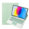 For iPad 10th Gen 10.9 2022 A10B-A Lambskin Texture Bluetooth Touch Keyboard Leather Tablet Case with Pen Slot (Green) - Universal by PMC TechLife | Online Shopping South Africa | PMC TechLife