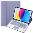 For iPad 10th Gen 10.9 2022 A10B-A Lambskin Texture Bluetooth Touch Keyboard Leather Tablet Case with Pen Slot (Purple) - Universal by PMC TechLife | Online Shopping South Africa | PMC TechLife