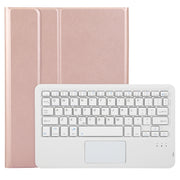 For iPad 11 2025 / 10th Gen 10.9 2022 A10B-A Lambskin Texture Bluetooth Touch Keyboard Leather Tablet Case with Pen Slot(Rose Gold)