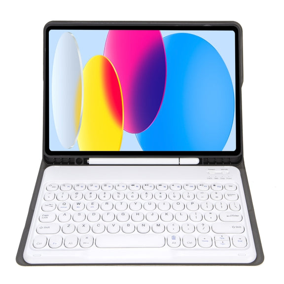 For iPad 11 2025 / 10th Gen 10.9 2022 YA10B Lambskin Texture Bluetooth Keyboard Leather Tablet Case with Pen Slot(Gold)