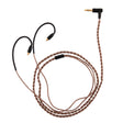 ZS0027 3.5mm to A2DC Headphone Audio Cable for Audio-technica ATH-LS50 E40 E70 CKR100 CKS1100(Brown) - Headset Accessories by PMC TechLife | Online Shopping South Africa | PMC TechLife | Buy Now Pay Later Mobicred