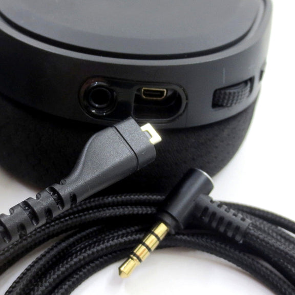 ZS0169 USB Braided Headphone Audio Cable for SteelSeries Arctis 3 / 5 / 7 / Pro(Black)