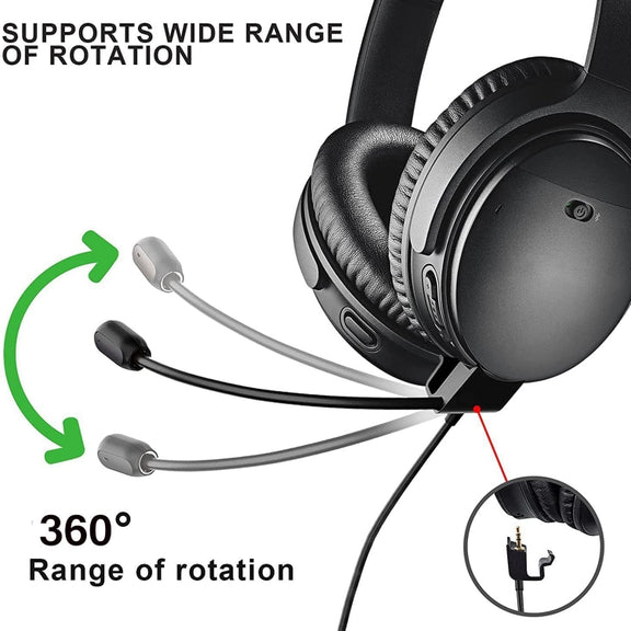 ZS0242 Gaming Headphone Cable for BOSE QC45 (Black)