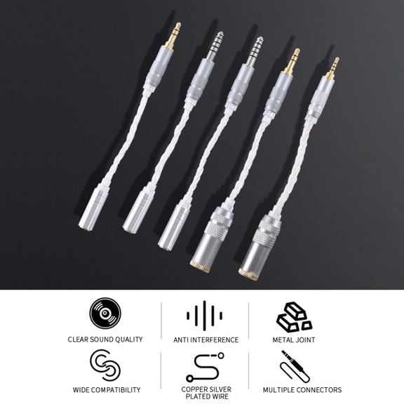 ZS0021 2.5mm Male to 4.4mm Female Balance Adapter Cable (Silver)