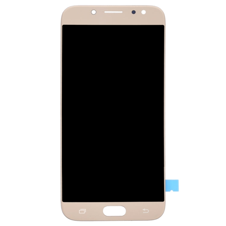 Original Super AMOLED LCD Screen for Galaxy J7 (2017) / J7 Pro, J730F/DS, J730FM/DS with Digitizer Full Assembly (Gold)