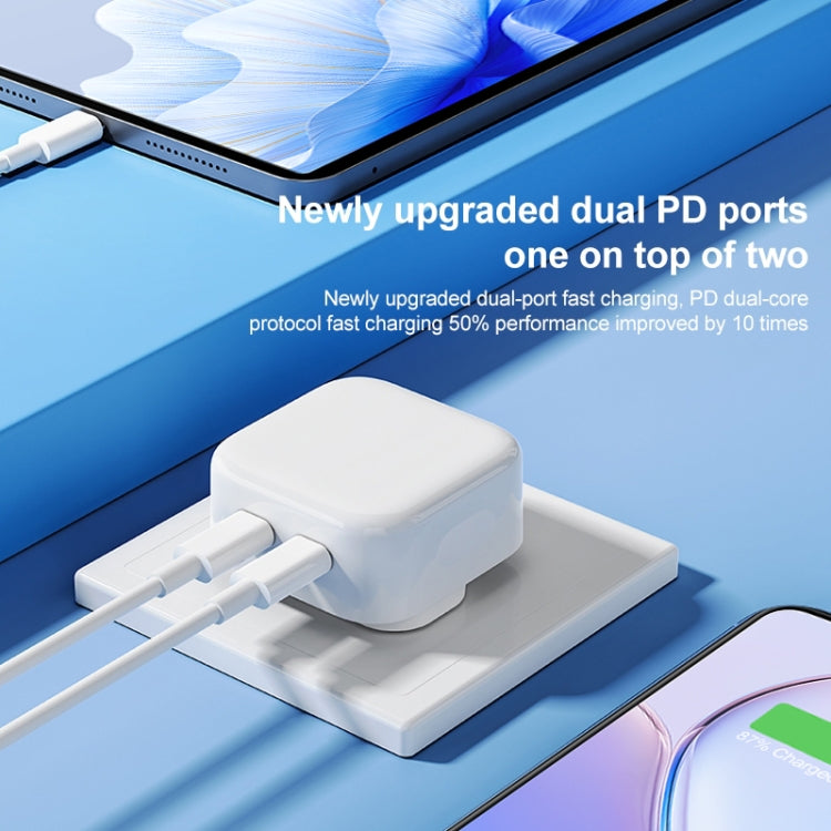 ROCK T58 35W Dual USB-C / Type-C Ports PD Charger, UK Plug