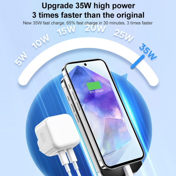 ROCK T58 35W Dual USB-C / Type-C Ports PD Charger, UK Plug