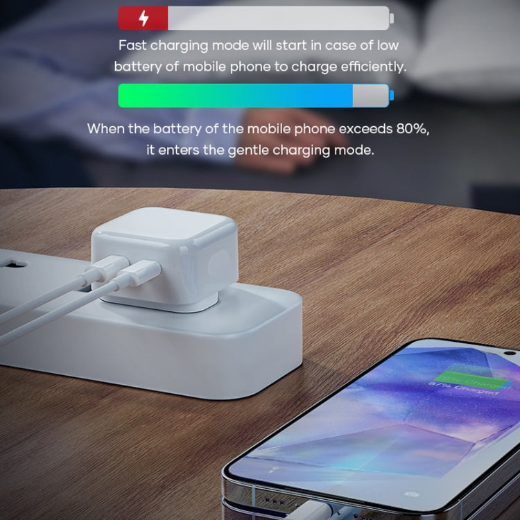 ROCK T58 35W Dual USB-C / Type-C Ports PD Charger, UK Plug