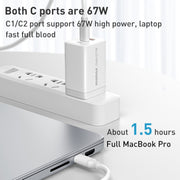 MOMAX UM30 PD 67W Fast Charger Power Adapter, CN Plug(Black)