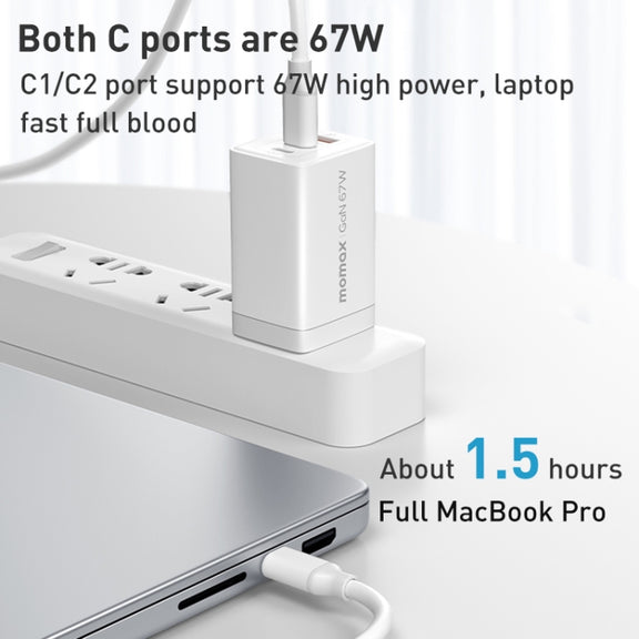 MOMAX UM30 PD 67W Fast Charger Power Adapter, CN Plug(Black)
