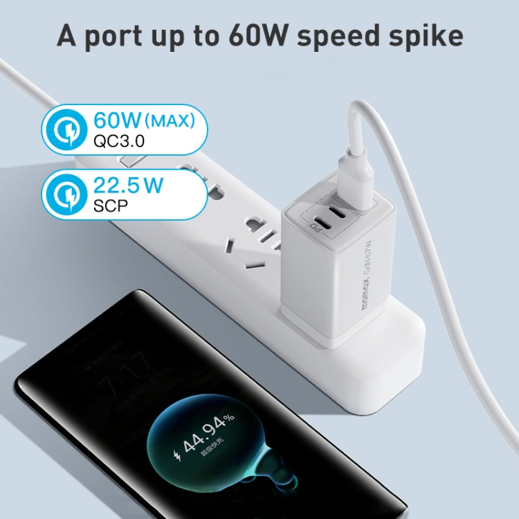 MOMAX UM30 PD 67W Fast Charger Power Adapter, CN Plug(Black)