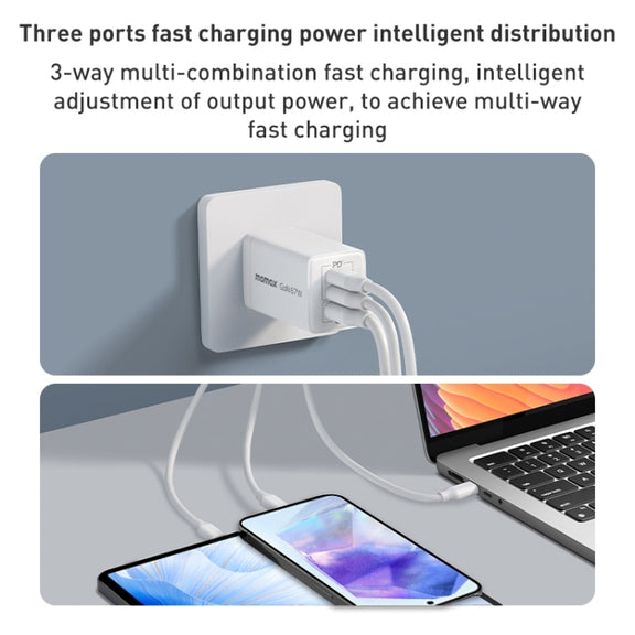 MOMAX UM30 PD 67W Fast Charger Power Adapter, CN Plug(Black)