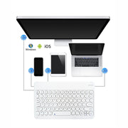 X3 10 inch Universal Tablet Round Keycap Wireless Bluetooth Keyboard (Green)