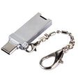 Mini Aluminum Alloy USB 2.0 Female to USB-C / Type-C Male Port Connector Adapter with Chain(Grey) - OTG Adapter by PMC TechLife | Online Shopping South Africa | PMC TechLife | Buy Now Pay Later Mobicred