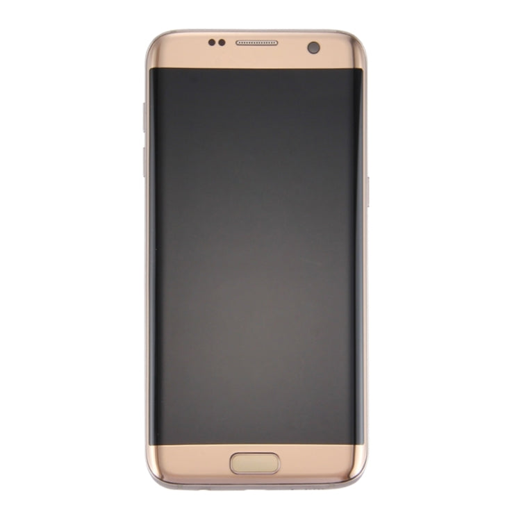 Original LCD Screen and Digitizer Full Assembly with Frame & Charging Port Board & Volume Button & Power Button For Galaxy S7 Edge / G935F(Gold)