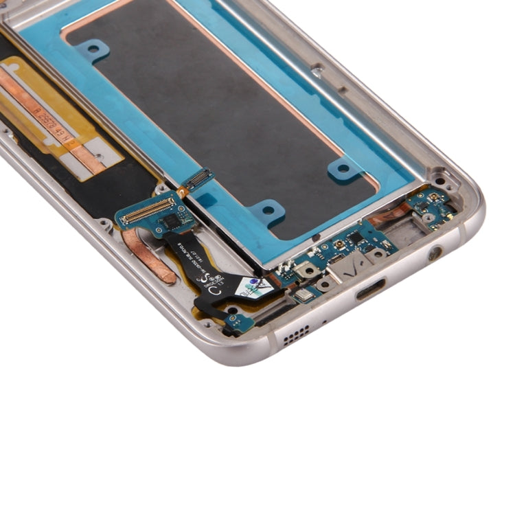Original LCD Screen and Digitizer Full Assembly with Frame & Charging Port Board & Volume Button & Power Button For Galaxy S7 Edge / G935F(Gold)