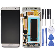 Original LCD Screen and Digitizer Full Assembly with Frame & Charging Port Board & Volume Button & Power Button For Galaxy S7 Edge / G935F(Silver)