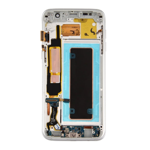 Original LCD Screen and Digitizer Full Assembly with Frame & Charging Port Board & Volume Button & Power Button For Galaxy S7 Edge / G935F(Silver)