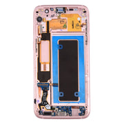 Original LCD Screen and Digitizer Full Assembly with Frame & Charging Port Board & Volume Button & Power Button for Galaxy S7 Edge / G935A(Pink)