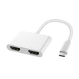 4 in 1 Multifunction USB-C / Type-C to PD USB-C / Type-C +USB 3.0+Dual HDMI HUB Docking Station (White) - USB HUB by PMC TechLife | Online Shopping South Africa | PMC TechLife | Buy Now Pay Later Mobicred