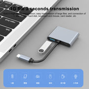 4 in 1 Multifunction USB-C / Type-C to PD USB-C / Type-C +USB 3.0+Dual HDMI HUB Docking Station (White)