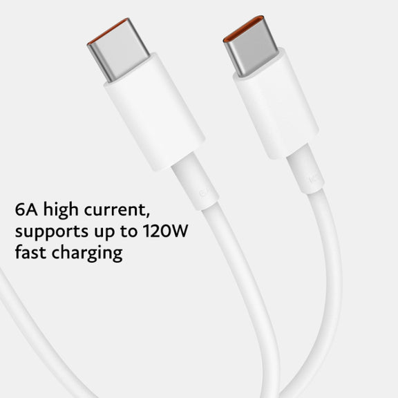 Original Xiaomi 6A USB-C / Type-C to USB-C / Type-C Fast Charging Data Cable, Length: 1m