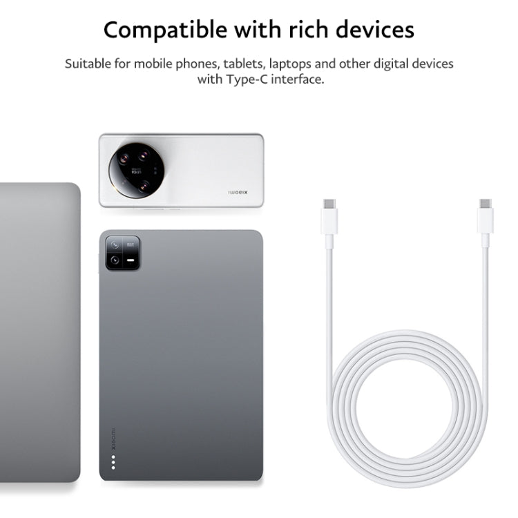 Original Xiaomi 6A USB-C / Type-C to USB-C / Type-C Fast Charging Data Cable, Length: 1m