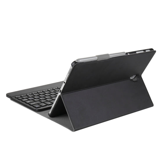 A590 Ultra-thin Detachable Magnetic Bluetooth Keyboard Leather Tablet Case for Galaxy Tab A 10.5 T590 / T595, with Holder(Black)