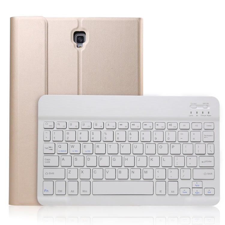 A590 Ultra-thin Detachable Magnetic Bluetooth Keyboard Leather Tablet Case for Galaxy Tab A 10.5 T590 / T595, with Holder(Gold)