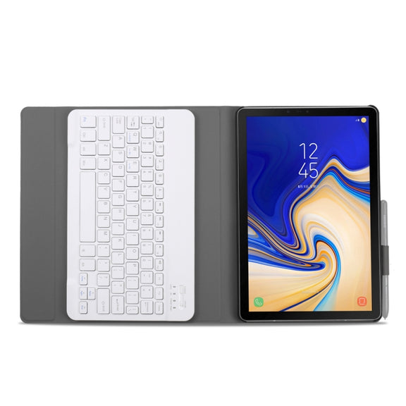 A590 Ultra-thin Detachable Magnetic Bluetooth Keyboard Leather Tablet Case for Galaxy Tab A 10.5 T590 / T595, with Holder(Gold)