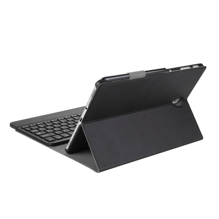 A830 Ultra-thin Detachable Bluetooth Keyboard Leather Tablet Case for Galaxy Tab S4 10.5 T830 / T835, with Holder(Black)