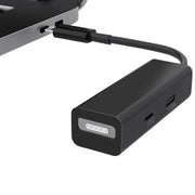 3 in 1 MagSafe 1 / 2 + PD Port + USB to USB-C / Type-C Converter Adapter (Black)