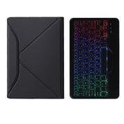 B610S Diamond Texture Triangle Back Holder Splittable Bluetooth Keyboard Leather Tablet Case with Backlight for Samsung Galaxy Tab S6 Lite (Black Black)