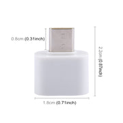 ABS Shell USB 2.0 to USB-C / Type-C Mini OTG Adapter Connector