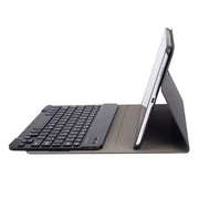 DY590 For Galaxy Tab A 10.5 T590 / T595 Detachable Plastic Bluetooth Keyboard Leather Tablet Case with Holder (Black)